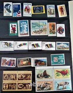 Grande collection de timbres de lot de livrets USPS, FDC, livres, plus de 500 timbres neufs.