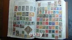 Grande collection de timbres du monde dans l'album Harris, comprenant plusieurs milliers de timbres et plus encore.