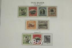Great Cook Islands Stamp Collection Lot Album Pages Early Menthe Haut CV 1892-1967