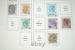 HONG KONG 1862-1990s COLLECTION DE 650 TIMBRES & 35+ FEUILLES DANS UN ALBUM SCOTT