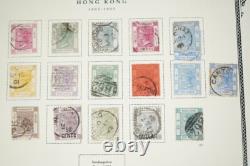 HONG KONG 1862-1990s COLLECTION DE 650 TIMBRES & 35+ FEUILLES DANS UN ALBUM SCOTT