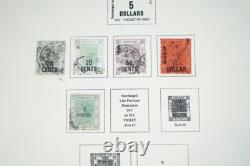 HONG KONG 1862-1990s COLLECTION DE 650 TIMBRES & 35+ FEUILLES DANS UN ALBUM SCOTT