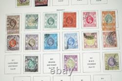 HONG KONG 1862-1990s COLLECTION DE 650 TIMBRES & 35+ FEUILLES DANS UN ALBUM SCOTT