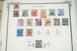 HONG KONG 1862-1990s COLLECTION DE 650 TIMBRES & 35+ FEUILLES DANS UN ALBUM SCOTT
