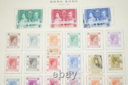 HONG KONG 1862-1990s COLLECTION DE 650 TIMBRES & 35+ FEUILLES DANS UN ALBUM SCOTT