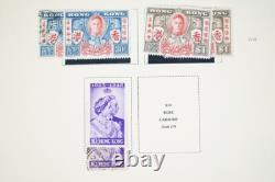 HONG KONG 1862-1990s COLLECTION DE 650 TIMBRES & 35+ FEUILLES DANS UN ALBUM SCOTT