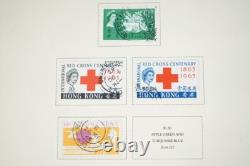 HONG KONG 1862-1990s COLLECTION DE 650 TIMBRES & 35+ FEUILLES DANS UN ALBUM SCOTT