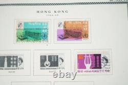 HONG KONG 1862-1990s COLLECTION DE 650 TIMBRES & 35+ FEUILLES DANS UN ALBUM SCOTT