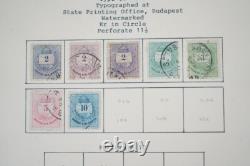 HONGRIE 1870-1940 COLLECTION DE PLUS DE 550 TIMBRES NEUFS ET USAGÉS DANS UN ALBUM CARDINAL