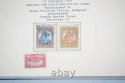 HONGRIE 1870-1940 COLLECTION DE PLUS DE 550 TIMBRES NEUFS ET USAGÉS DANS UN ALBUM CARDINAL