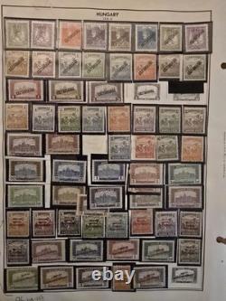 HONGRIE Ancienne collection de timbres neufs et utilisés sur pages d'album