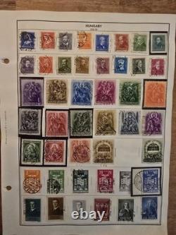 HONGRIE Ancienne collection de timbres neufs et utilisés sur pages d'album