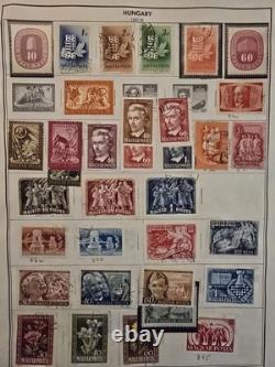 HONGRIE Ancienne collection de timbres neufs et utilisés sur pages d'album