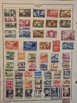 HONGRIE Ancienne collection de timbres neufs et utilisés sur pages d'album