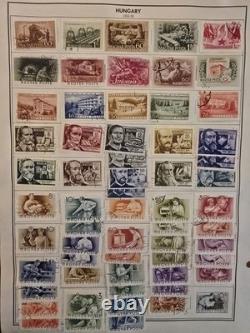 HONGRIE Ancienne collection de timbres neufs et utilisés sur pages d'album
