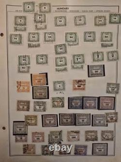HONGRIE Ancienne collection de timbres neufs et utilisés sur pages d'album
