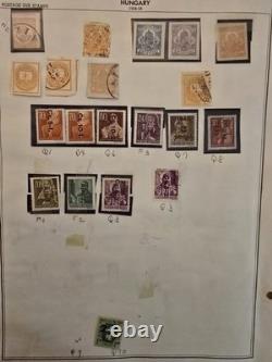 HONGRIE Ancienne collection de timbres neufs et utilisés sur pages d'album