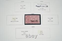 ITALIE & COLONIES ANNÉES 1940-1950 COLLECTION DE 225 TIMBRES NEUFS & USAGÉS DANS UN ALBUM SCOTT