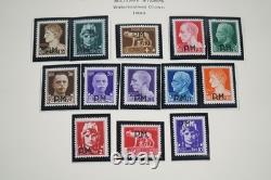 ITALIE & COLONIES ANNÉES 1940-1950 COLLECTION DE 225 TIMBRES NEUFS & USAGÉS DANS UN ALBUM SCOTT