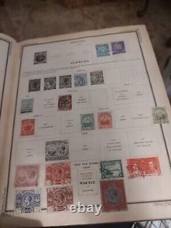 Immense album de timbres internationaux Scott vintage de 1921, rare et précieux, wow