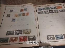 Immense album de timbres internationaux Scott vintage de 1921, rare et précieux, wow