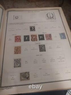 Immense album de timbres internationaux Scott vintage de 1921, rare et précieux, wow