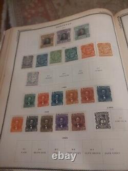 Immense album de timbres internationaux Scott vintage de 1921, rare et précieux, wow