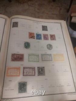 Immense album de timbres internationaux Scott vintage de 1921, rare et précieux, wow