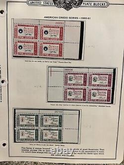 Important lot de blocs de timbres américains neufs sans charnière dans des pages d'album, superbe collection #6
