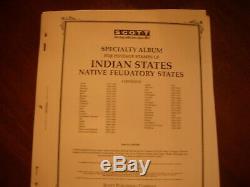 Indian États Feudataires Collection De Timbres Scott Specialty Album, Rivet Cassé