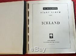 Islande Précieuse Collection De Menthe Logée Dans 300 $ + Schaubek Album 55 Pix Sans Charnière