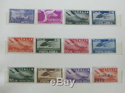 Italie 1948 1952 Mnh Og Stamps Collection En 1952 Album Du Congrès Upu Bruxelles