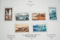 Italie 1950-1999 Collection de plus de 1 500 timbres neufs et utilisés dans un album sur pages