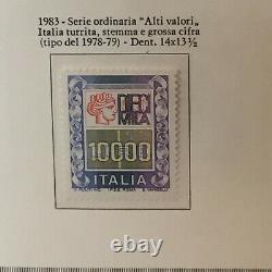 Italy Republic Collection 1976-1985 Mnh Complet Sur L’album 458 Timbres+16 Blocs
