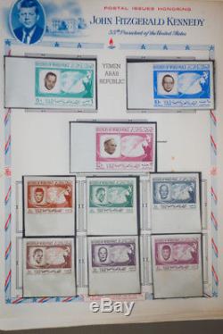 Kennedy Jfk Uae Et South American Stamps Nh Collection Rare Dans L'album