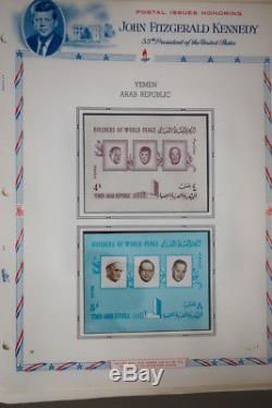 Kennedy Jfk Uae Et South American Stamps Nh Collection Rare Dans L'album