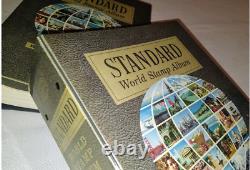 L'Album de Timbres du Monde Standard par H. E. Harris 1986 Ensemble de 2 Volumes Sans Timbres