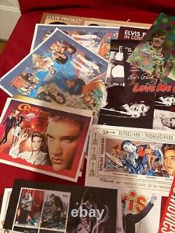 L'album de collection de timbres Elvis Presley, 462 timbres au total. Grand classeur