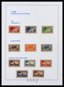 LAOS Asie 1951-2013 MNH MH Utilisé avec Feuilles dans 2 Album de Timbres Lighthouse