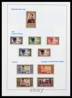 LAOS Asie 1951-2013 MNH MH Utilisé avec Feuilles dans 2 Album de Timbres Lighthouse