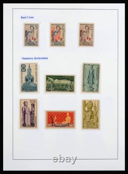 LAOS Asie 1951-2013 MNH MH Utilisé avec Feuilles dans 2 Album de Timbres Lighthouse