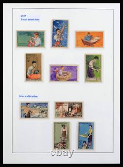 LAOS Asie 1951-2013 MNH MH Utilisé avec Feuilles dans 2 Album de Timbres Lighthouse