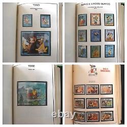 Le monde Disney de la collection de timbres-poste neufs sans charnière dans un album