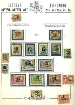 Lithuania Collection 19181934 Sur Les Pages De L'album Morkunas, Scott 2 095,00 $