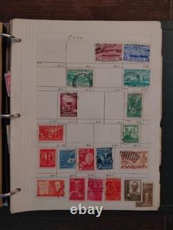 Livre de collection de timbres du monde entier, timbres vintage âgés de 100 ans, excellent état