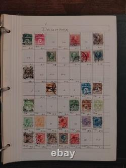 Livre de collection de timbres du monde entier, timbres vintage âgés de 100 ans, excellent état