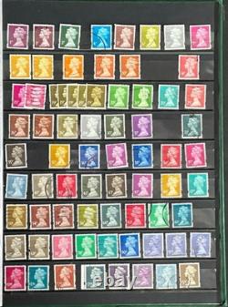 Livre de stock de collection de timbres Machin, des centaines de timbres neufs et oblitérés ZAYIX