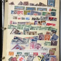 Livre de stock de timbres, environ plus de 3600 timbres de 90 pays, neufs et oblitérés