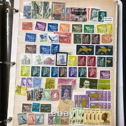 Livre de stock de timbres, environ plus de 3600 timbres de 90 pays, neufs et oblitérés