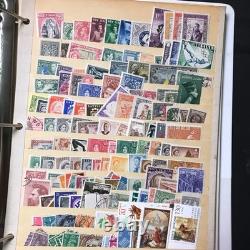 Livre de stock de timbres, environ plus de 3600 timbres de 90 pays, neufs et oblitérés
